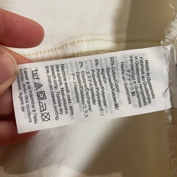 Madewell Classic Straight Jeans in Tile White size 35 or plus 20 - Picture 10 of 13